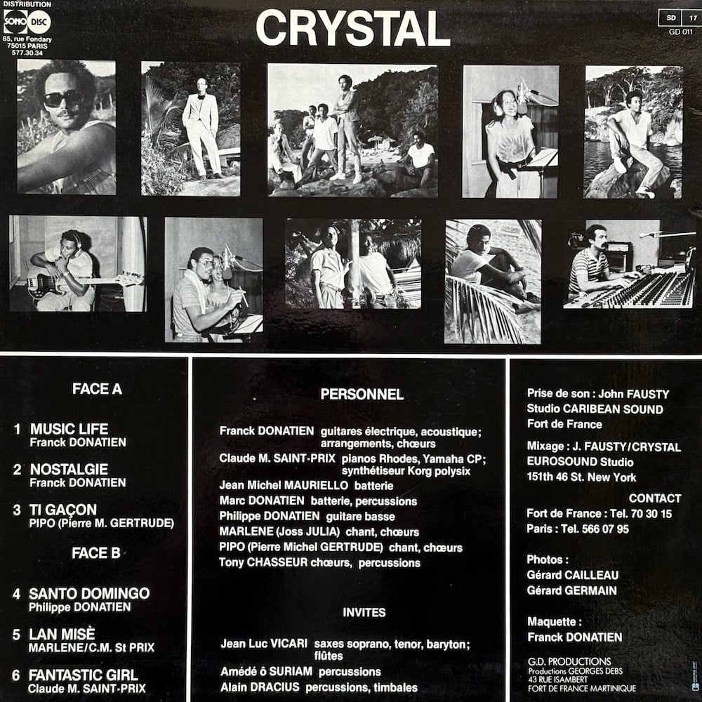 Crystal – Music Life (GD Productions – GD 011 – Martinique – 1984